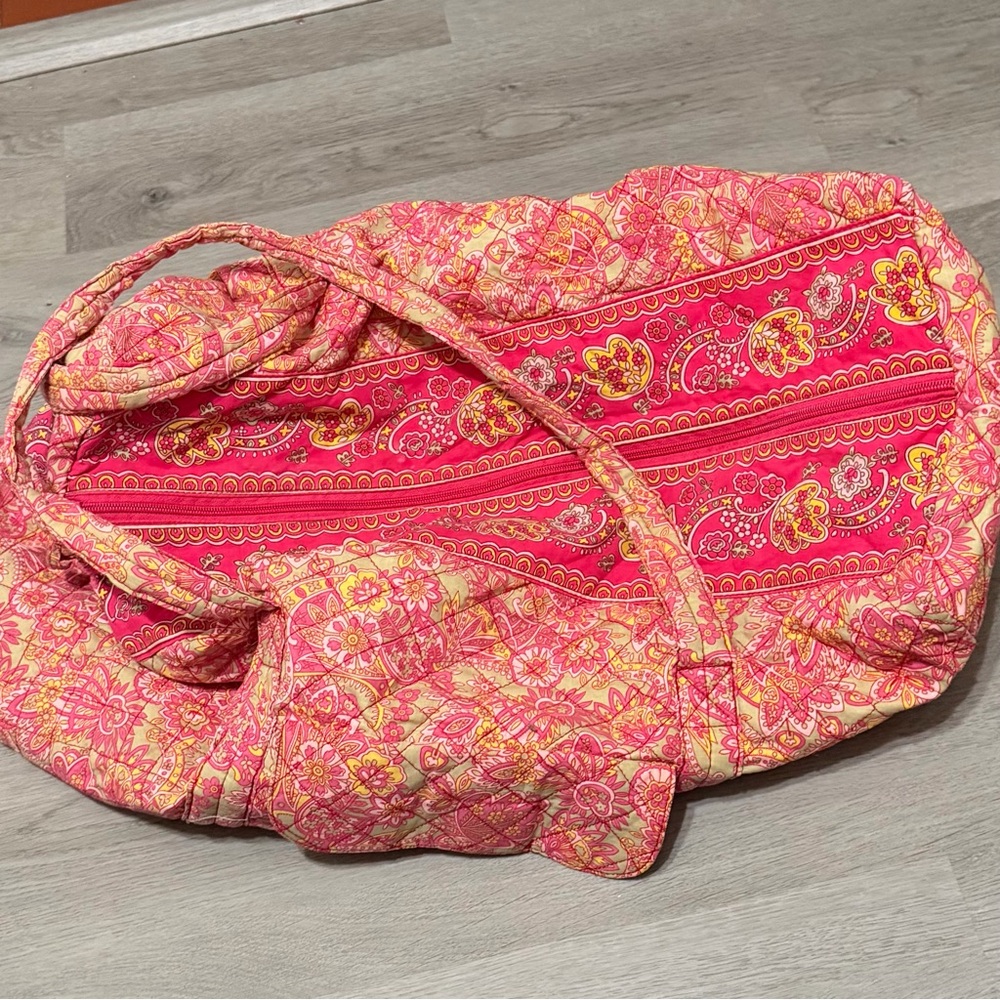 Boutique Brand Vibrant Pink and Orange Women's Tote Duffel Bag